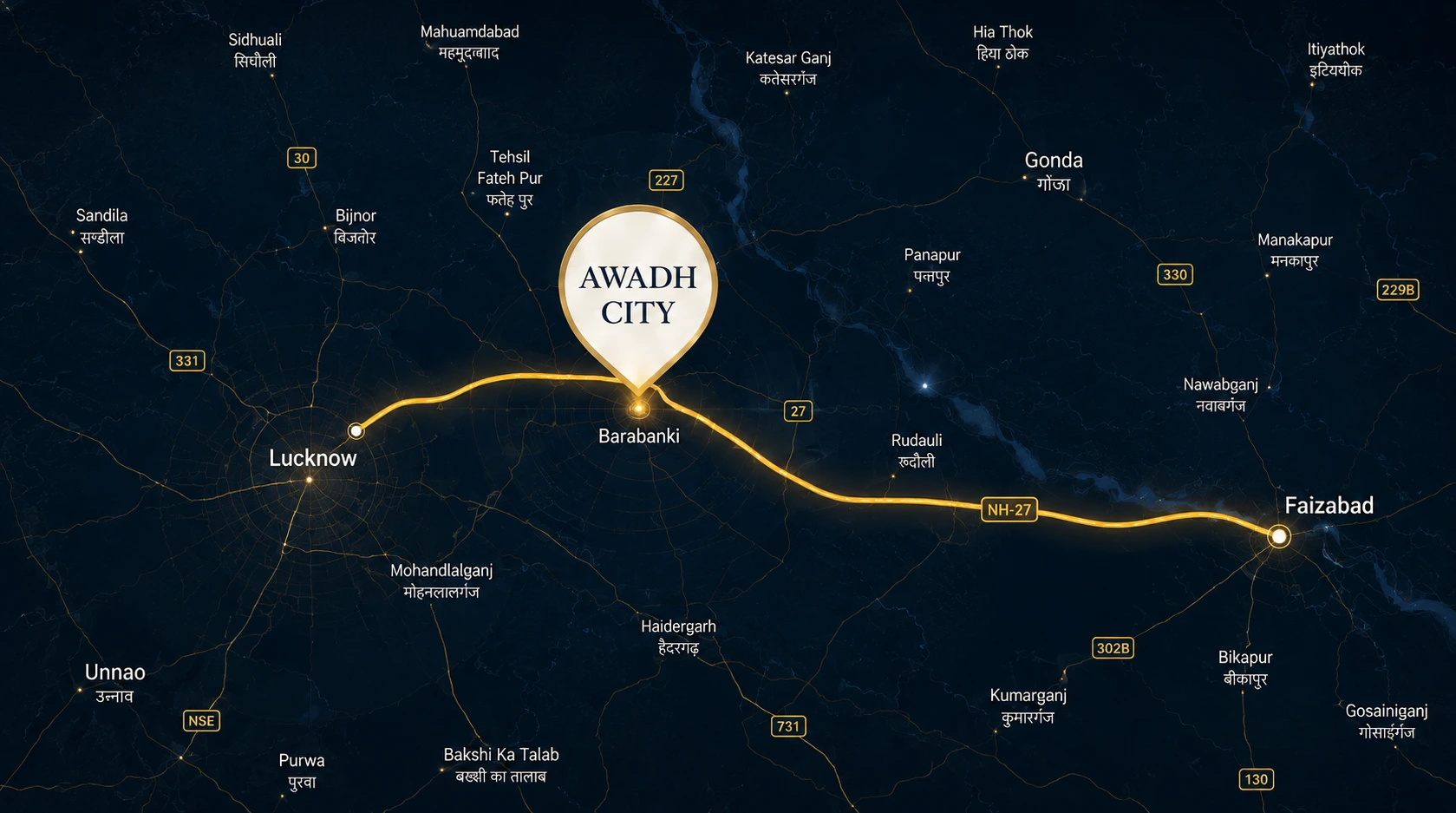 Awadh City Prime Location Map