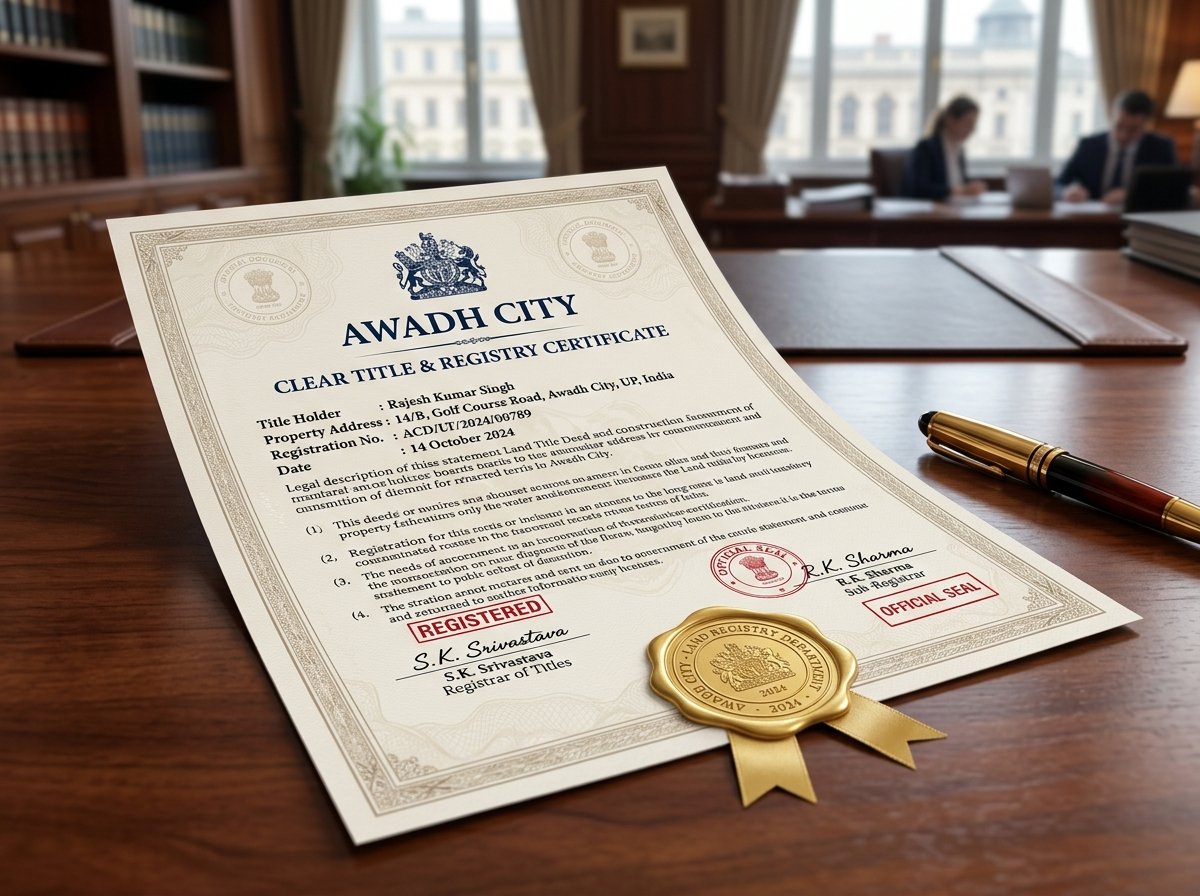 Awadh City Clear Title and Registry Certificate